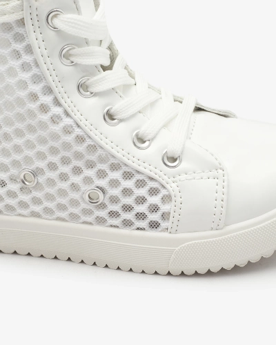 Fehér lány magas szárú tornacipő Borris- Footwear