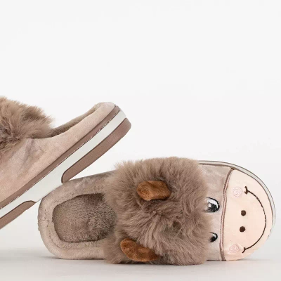 OUTLET Animmes bézs színű bikapapucs gyerekeknek - Lábbeli