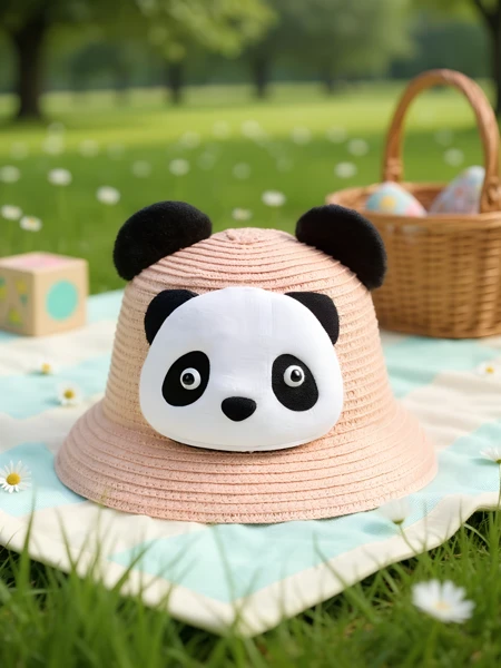 Royalfashion Gyerek Szalmakalap Panda