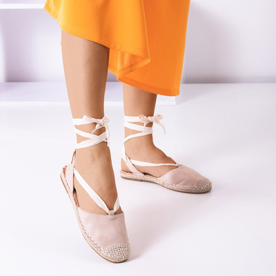 OUTLET Kötött bézs espadrillák Ninah - Cipők