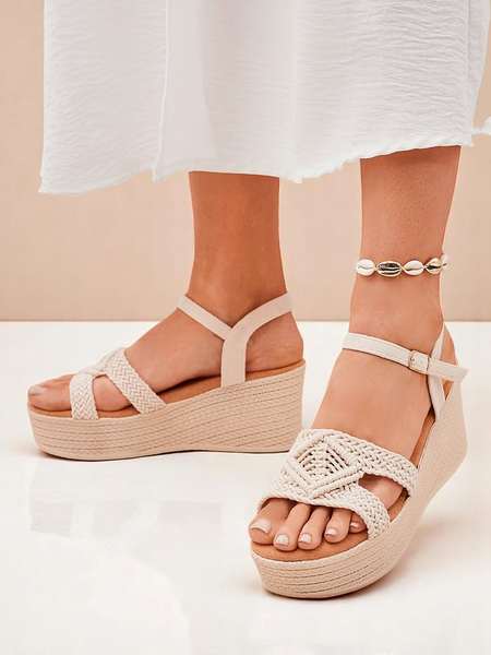 Royalfashion Női fonott platform szandál Sunny Day