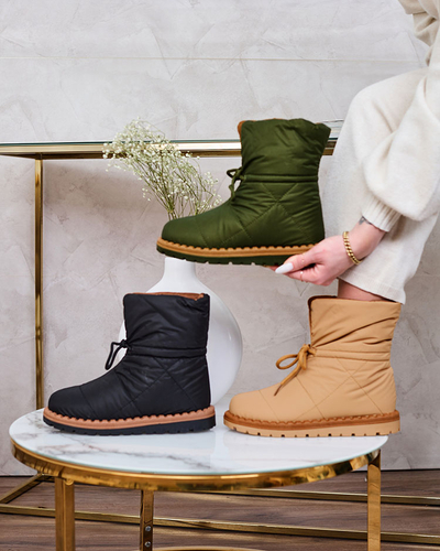 Royalfashion Női csúszós hócsizma zöld színben Nevonsis