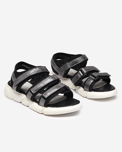 Tépőzáras lányszandál grafitból Mumin - Lábbeli