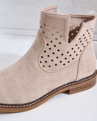 Royalfashion Világosbarna női Rito csizma