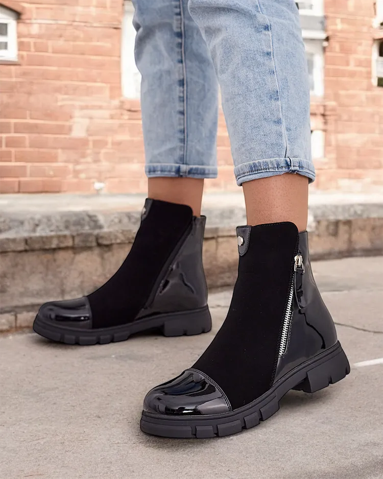 Royalfashion Klasszikus női bokacsizma jodhpurs stílusban Urbanis