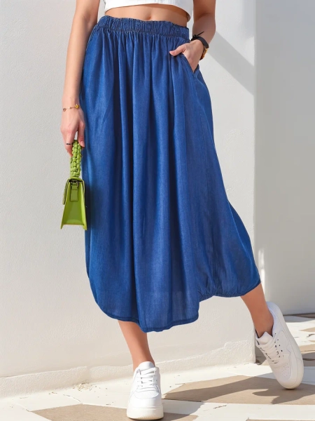 Royalfashion Női midi szoknya farmer stílusú