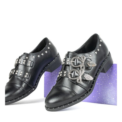 Fekete magas sarkú cipő a Stavomenától - Lábbeli