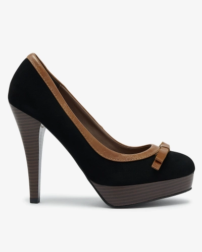 Fekete női magas tűsarkú cipő Zistin- Footwear