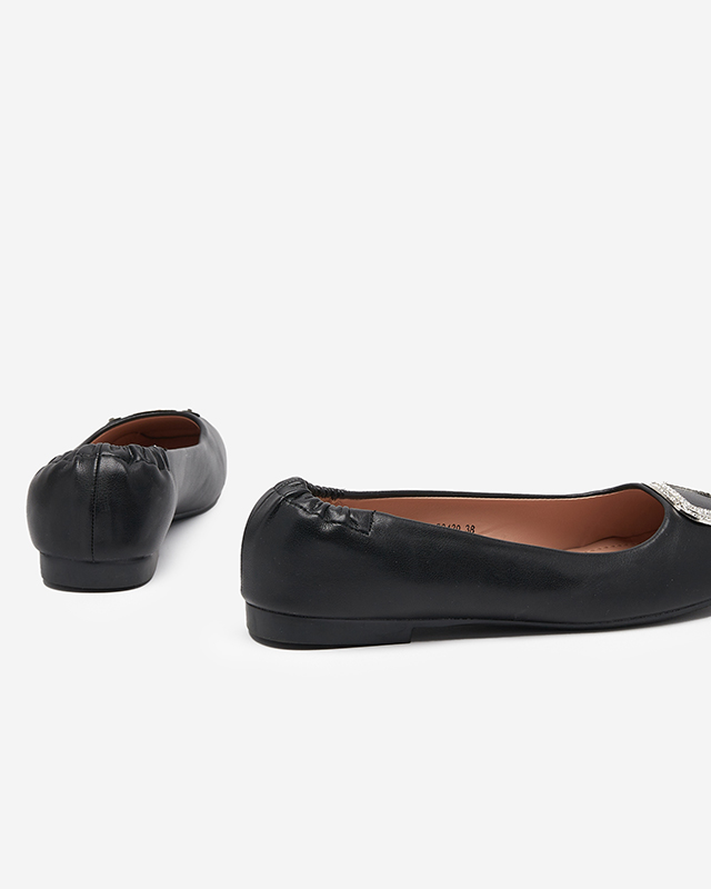 Fekete női naplopók cirkóniával Gievori - Cipők