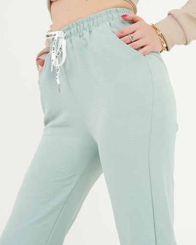 Női zöld szövet nadrág - Ruházat