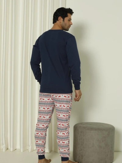 Royalfashion karácsonyi férfi pamut pizsama 2 darabos Boldog Karácsonyt