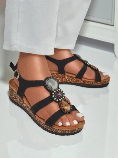 Royalfashion női köves, Grace Shine platform szandál