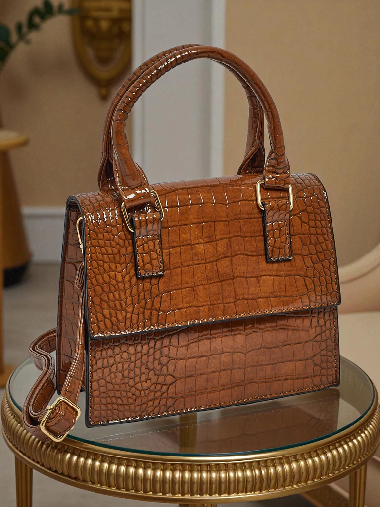 Lakkozott kis női műbőr táska Veluna