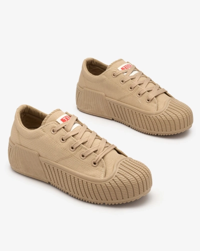 Royalfashion Világosbarna Brigera platform sportcipő