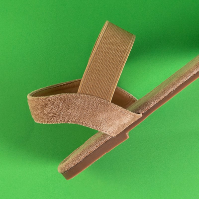 Barna női öko-velúr Sprandu szandál - lábbeli