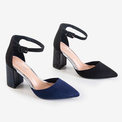 Fekete női szivattyúk egy magasabb oszlopon Asakie - Lábbeli