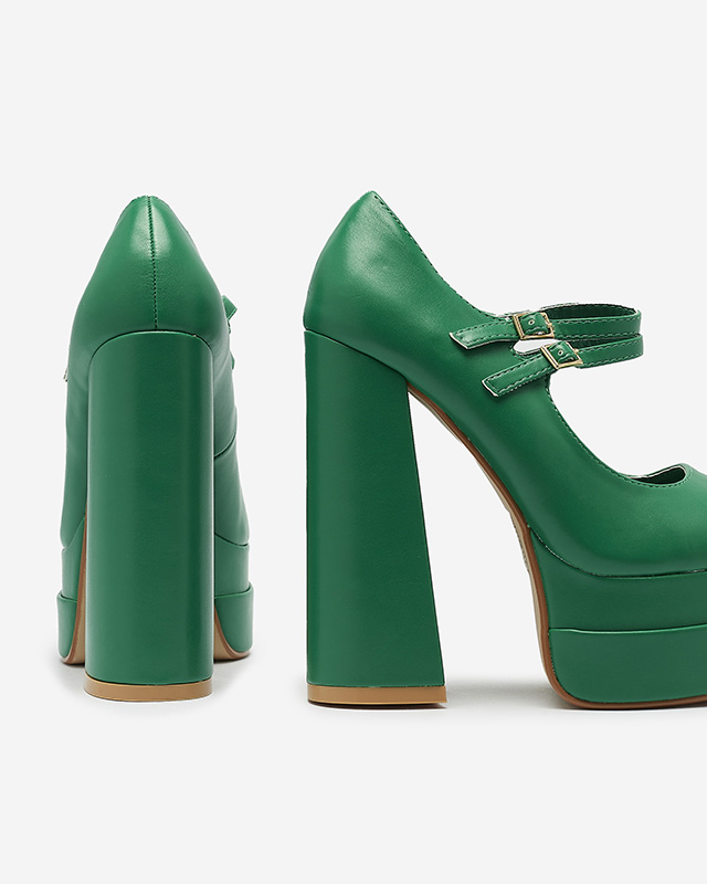 Zöld női magas tűsarkú cipő Edisa - Lábbeli