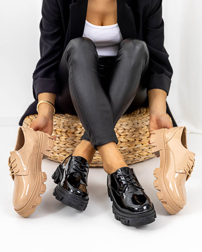 Női fekete lakkozott cipő Binotsi - Lábbeli