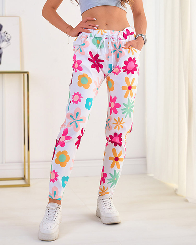 Royalfashion Női virágmintás szövetnadrág