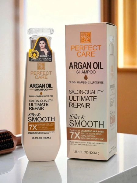 Argento Arganio Silky & Smooth sampon keratinnal és E+B5 vitaminokkal (800ml)