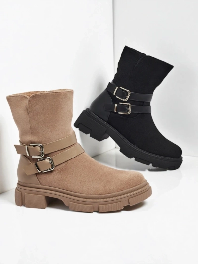 Magas szárú női öko velúr Callire bokacsizma