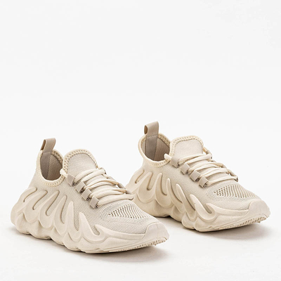 Női bézs színű sportcipő egyedi Octapiso talppal - Lábbeli