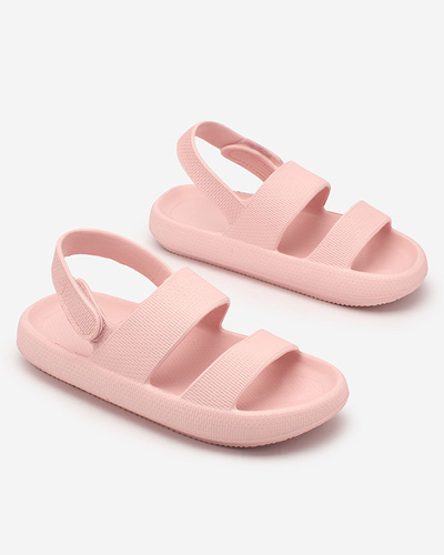 Royalfashion Élénk rózsaszínű gyermek gumi tépőzáras szandál Flexi Steps