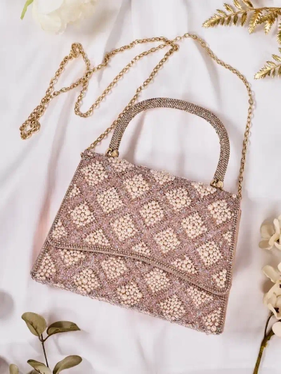 Royalfashion Kicsi női kézitáska cirkónia és gyöngyök díszítésével