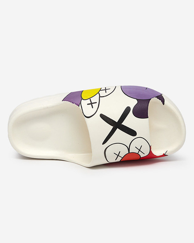 OUTLET Elmino női fehér papucs - Lábbeli