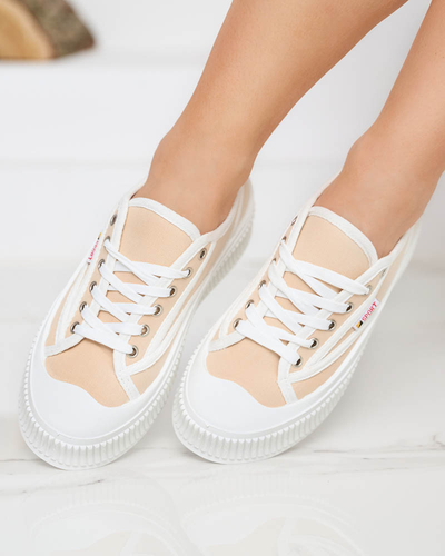 OUTLET Bézs színű női tornacipő Scola-Shoes