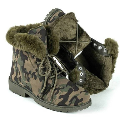 OUTLET Amye meleg camo csizma - Lábbeli