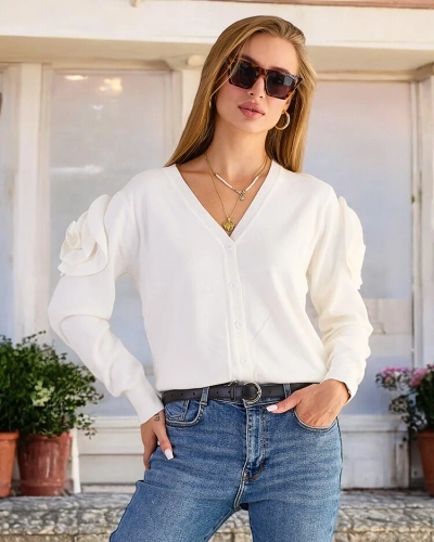 Royalfashion Gombolatlan női pulóver