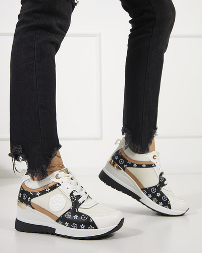 Fekete-fehér női sportcipő Anubi éken - Lábbeli