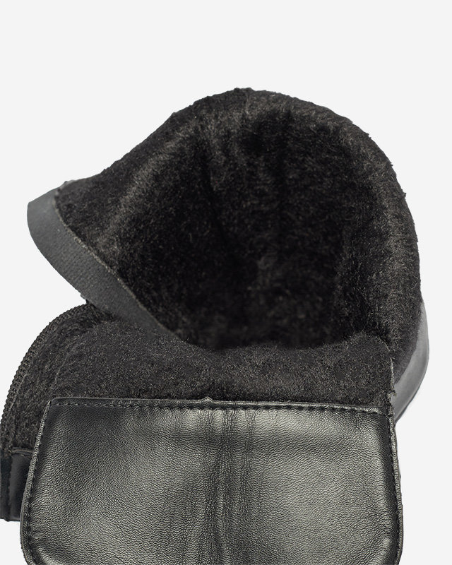 Fekete alacsony csizma steppelt felsőrésszel Tepano - Lábbeli