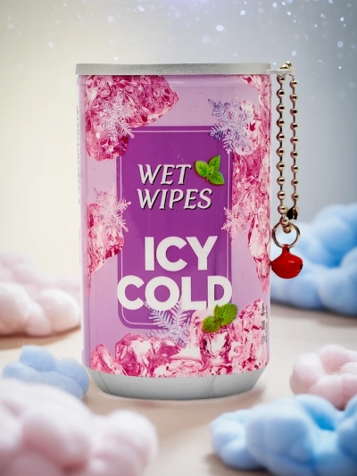 Hidratáló törlőkendők díszes csomagolásban ICY COLD 30db
