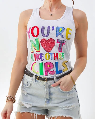 Royalfashion Női Pamut Pántos Top Egyedi Mintákkal