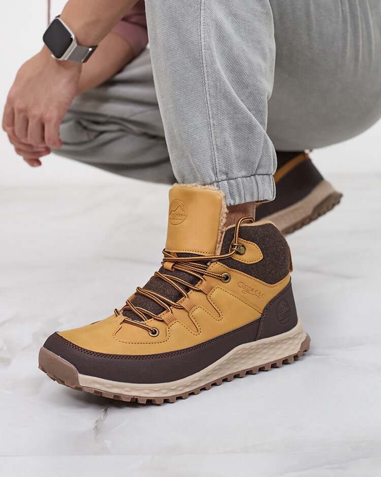 Royalfashion Férfi teveszínű túrabakancs Jekouia