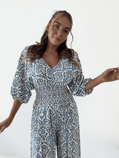 Royalfashion Mintás női kezeslábas