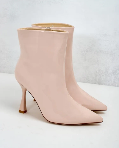 Royalfashion Loori lakkozott női tűsarkú csizma