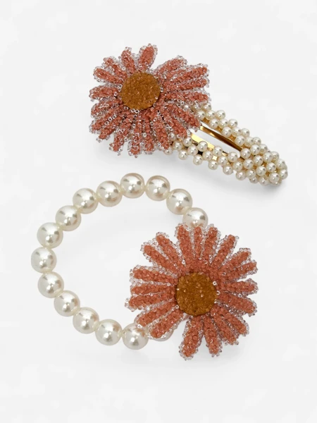 Royalfashion Hajcsat- és hajpánt szett virággal Flora Perla