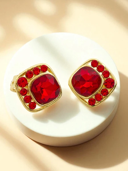 Royalfashion Női kristály és cirkónia klipszes fülbevaló