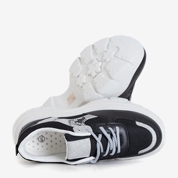 Fekete Hofman vastag talpú sportcipő - lábbeli