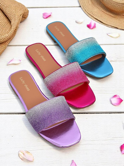 Royalfashion női cirkóniás papucs ShinyGlow