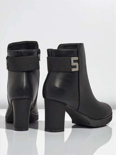 Női eco bőr bokacsizma vastag sarokkal Tavor