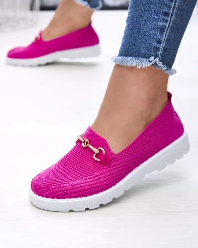 Fukszia női slip on tornacipő arany díszítéssel Enelida - Lábbeli