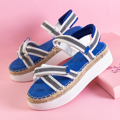 OUTLET Női kobalt szandál fényvisszaverő betétekkel Kollin - Footwear