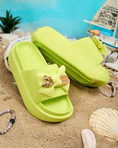 Royalfashion Női gumi flip-flop díszes masnival Nilm