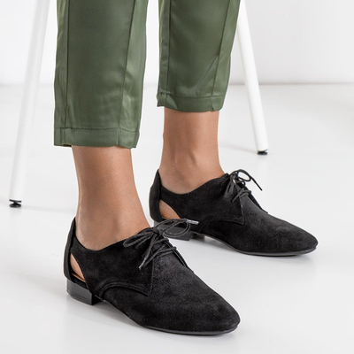 Fekete női cipő Fairy kivágással - cipő