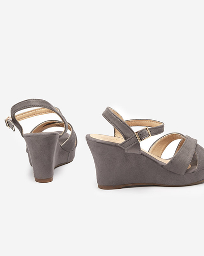 OUTLET Szürke női ékszandál Deklis - Lábbeli