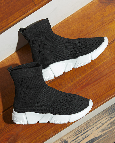 Fekete gyermek boka sportcipő Ovoy- Footwear